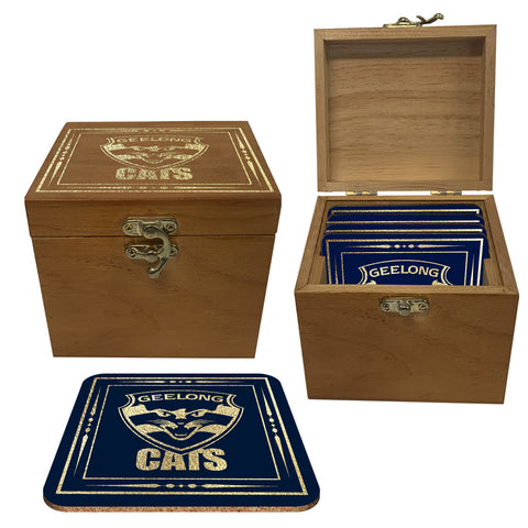 Geelong Cats Set of 4 Cork Coasters in Box