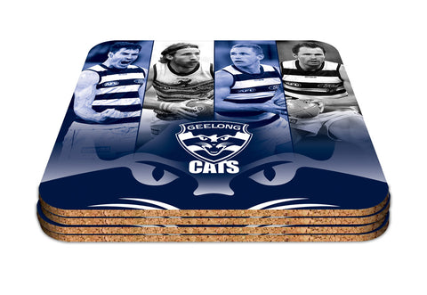 Geelong Cats Set of 4 Player Coaster