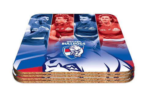 Western Bulldogs Set of 4 Player Coaster