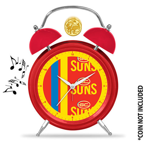 Gold Coast Suns Musical Clock and Money Bank