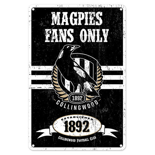 Collingwood Magpies Retro Metal Sign