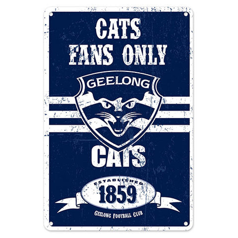 Geelong Cats Retro Metal Sign