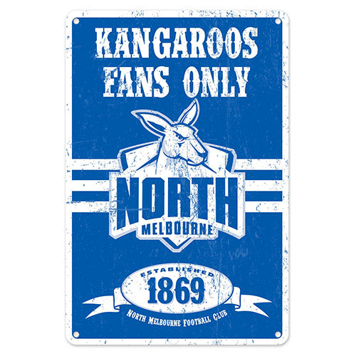 North Melbourne Kangaroos Retro Metal Sign