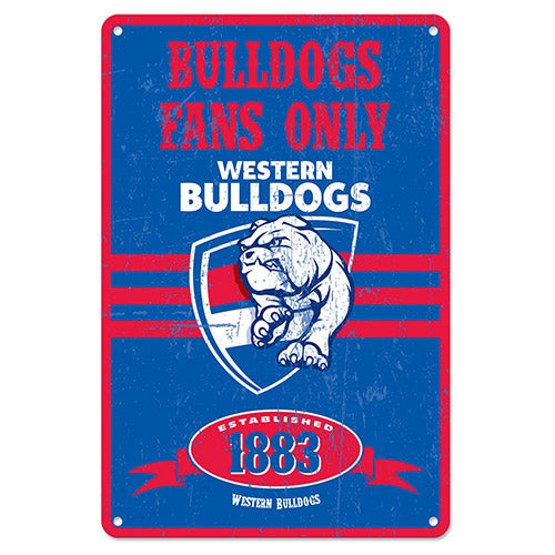 Western Bulldogs Retro Metal Sign