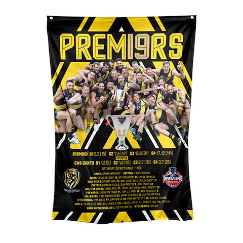 Richmond Tigers 2019 Premiers Premiership Wall Flag PH2