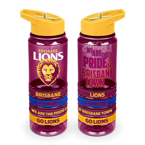 Brisbane Lions Tritan Rubber Bands Bottle