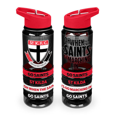St Kilda Saints Tritan Rubber Bands Bottle