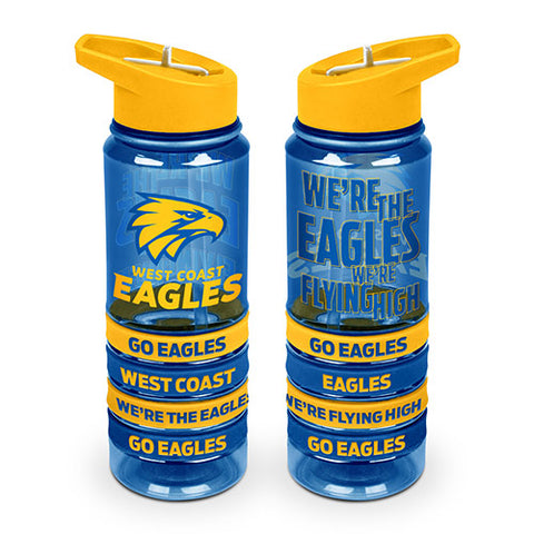 West Coast Eagles Tritan Rubber Bands Bottle