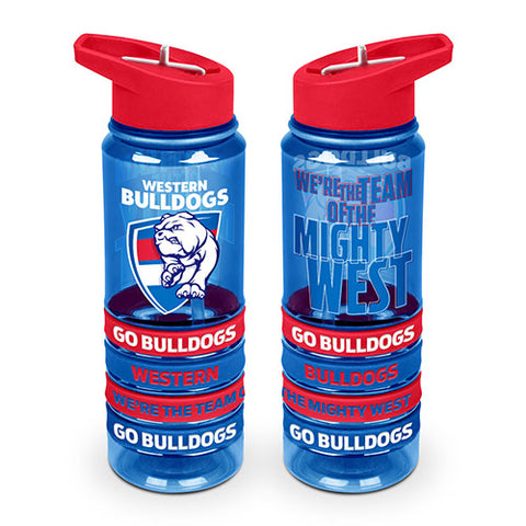 Western Bulldogs Tritan Rubber Bands Bottle