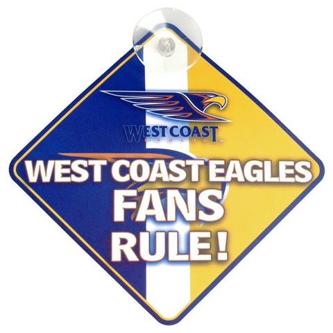 West Coast Eagles Car Sign - Spectator Sports Online