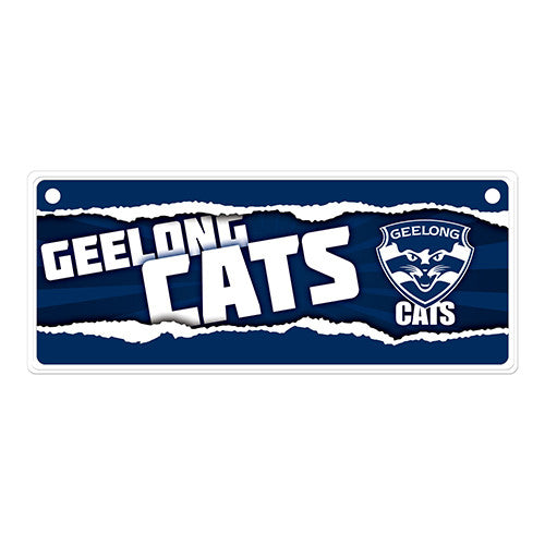 Geelong Cats Tin License Plate 27cm x 11cm - Spectator Sports Online