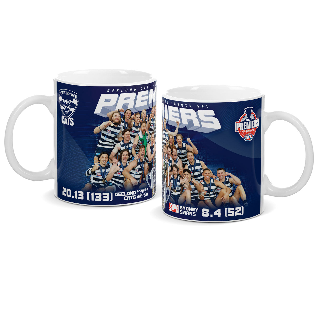 Geelong CATS 2022 Premiers Sticker – 20cm Glossy Decal For Car Windows, AFL Grand Final