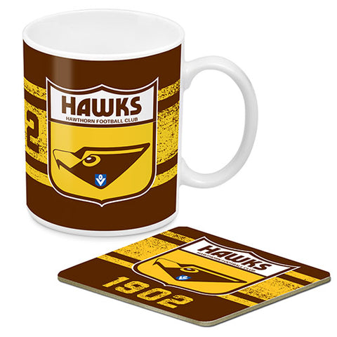Hawthorn Hawks First 18 Team Mug Coaster Gift Pack