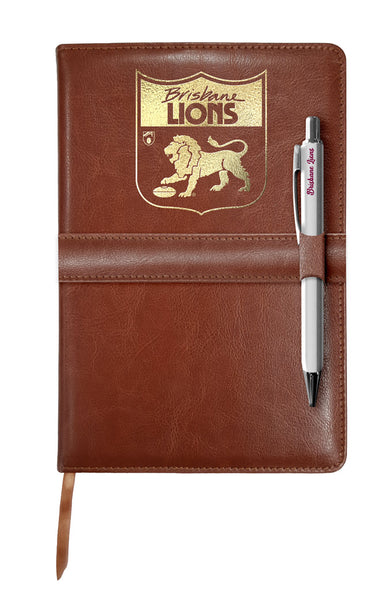 Brisbane Lions Heritage Notebook and Pen Gift Pack