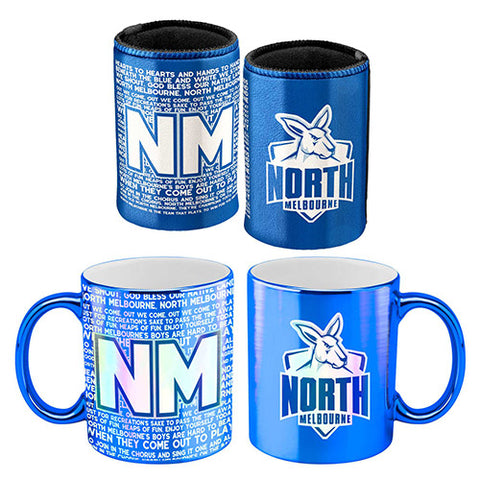 North Melbourne Kangaroos Metallic Mug and Can Cooler Pack