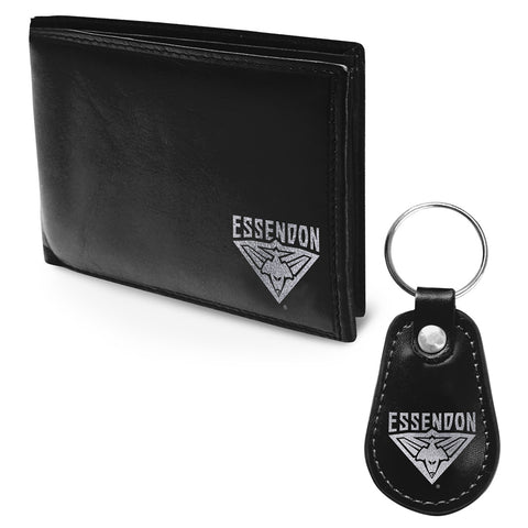 Essendon Bombers PU Leather Wallet Keyring Gift Pack