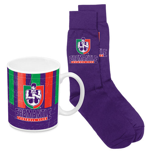 Fremantle Dockers Heritage Mug and Socks Pack