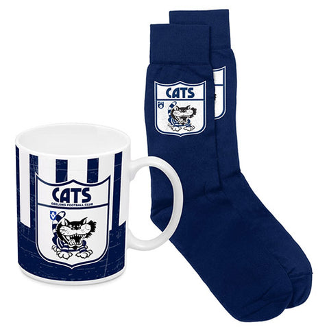 Geelong Cats Heritage Mug and Socks Pack