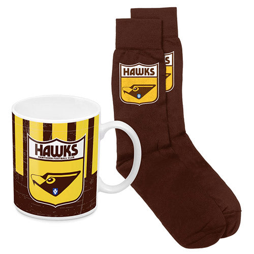 Hawthorn Hawks Heritage Mug and Socks Pack