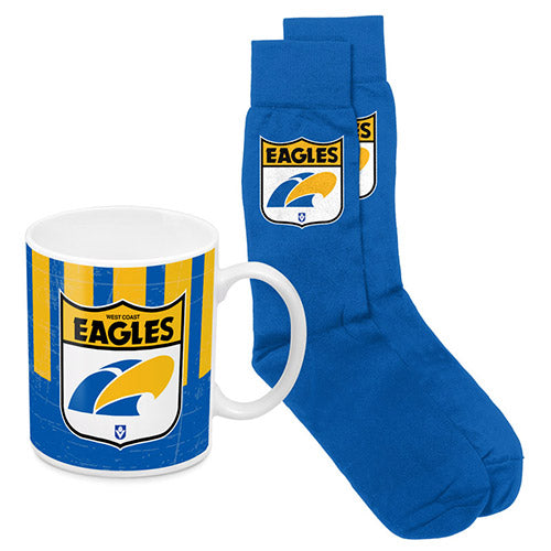 West Coast Eagles Heritage Mug and Socks Pack