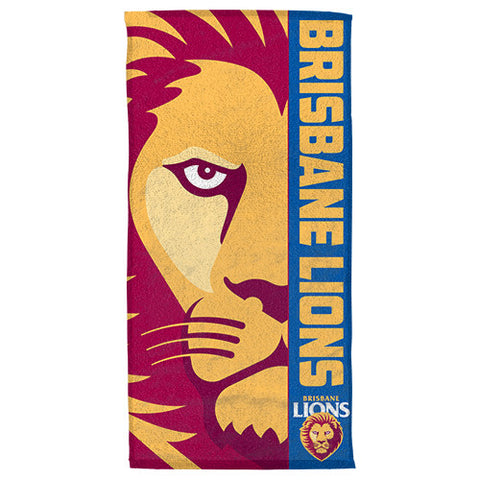 Brisbane Lions Beach Bath Towel - Spectator Sports Online