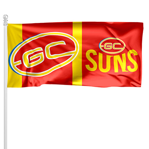 Gold Coast Suns Pole Flag 90 cm x 180 cm