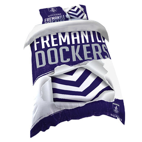 Fremantle Dockers Single Quilt Doona Duvet Cover Pillow Case Set - Spectator Sports Online