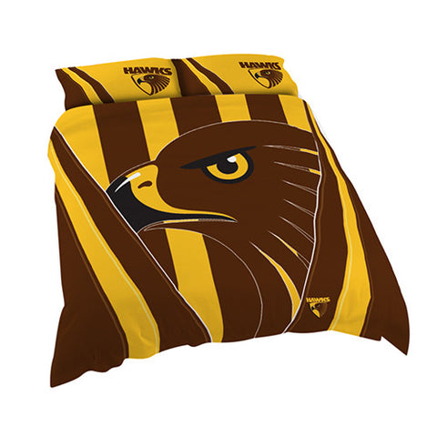 Hawthorn Hawks Doona Duvet Cover Pillow Case Set - Spectator Sports Online