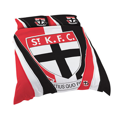 St Kilda Saints Quilt Doona Duvet Cover Pillow Case Set - Spectator Sports Online