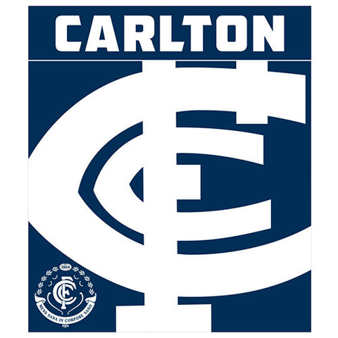 Carlton Blues Polar Fleece Throw Rug Blanket