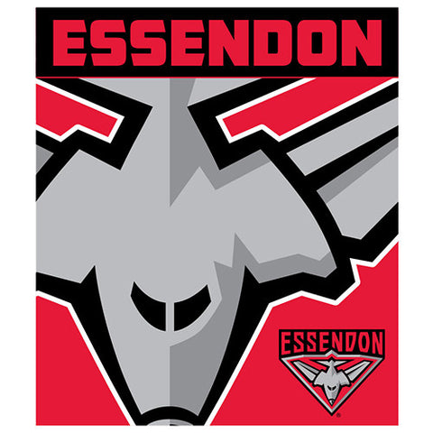 Essendon Bombers Polar Fleece Throw Rug Blanket