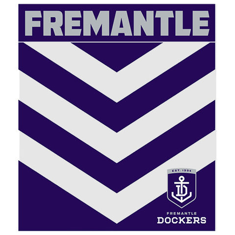 Fremantle Dockers Freo Polar Fleece Throw Rug Blanket