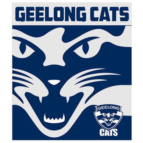 Geelong Cats Polar Fleece Throw Rug Blanket