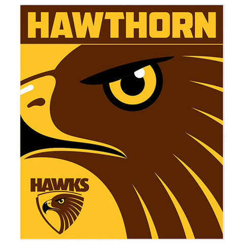 Hawthorn Hawks Polar Fleece Throw Rug Blanket
