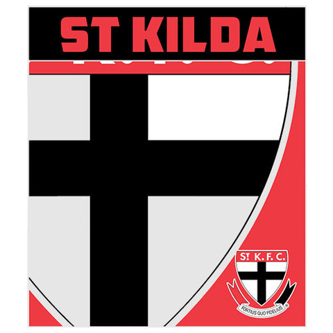 St Kilda Saints Polar Fleece Throw Rug Blanket