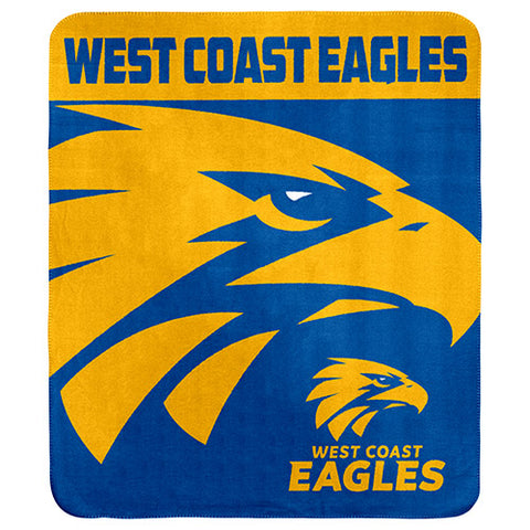 West Coast Eagles Polar Fleece Throw Rug Blanket