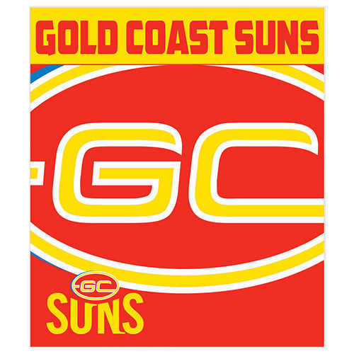 Gold Coast Suns Polar Fleece Throw Rug Blanket