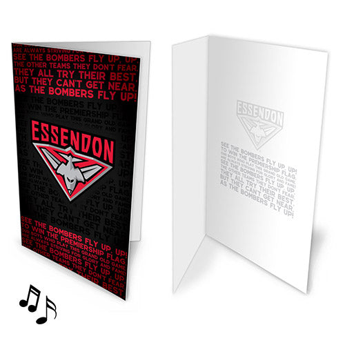 Essendon Bombers  Musical Card