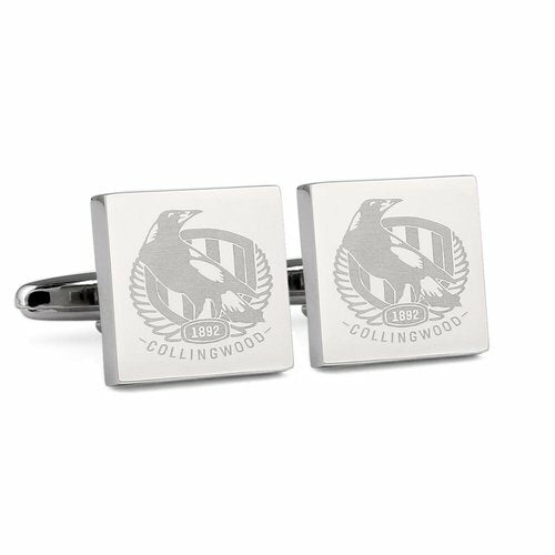 Collingwood Magpies Silver Logo Cufflinks