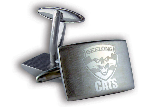 Geelong Cats Silver Logo Cufflinks