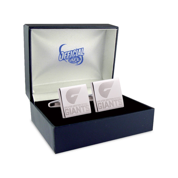 Greater Western Sydney GWS Giants Silver Logo Cufflinks