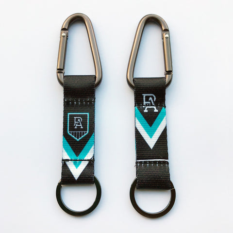 Port Adelaide Power Carabiner Keyring