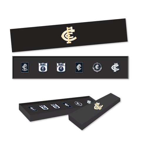Carlton Blues Evolution Lapel Pin Badge Collectors Set
