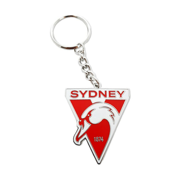 Sydney Swans Metallic Logo Keyring
