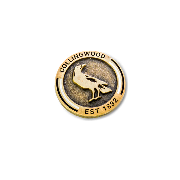 Collingwood Magpies Round Logo Lapel Pin Badge