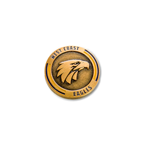 West Coast Eagles Round Logo Lapel Pin Badge