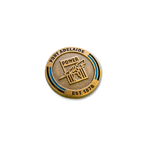 Port Adelaide Power Round Logo Lapel Pin Badge