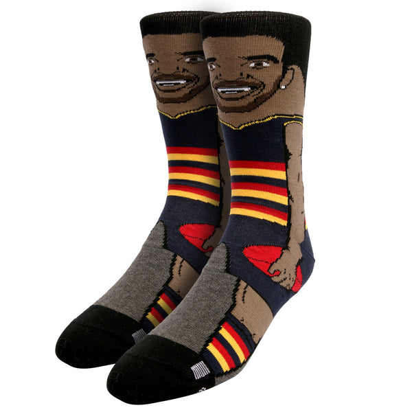 Adelaide Crows Eddie Betts Nerd Player Socks
