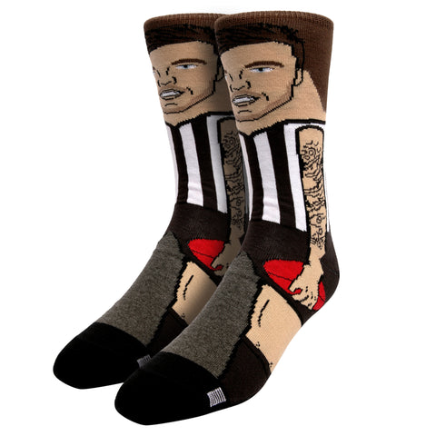 Collingwood Magpies Jamie Elliott Nerd Player Socks