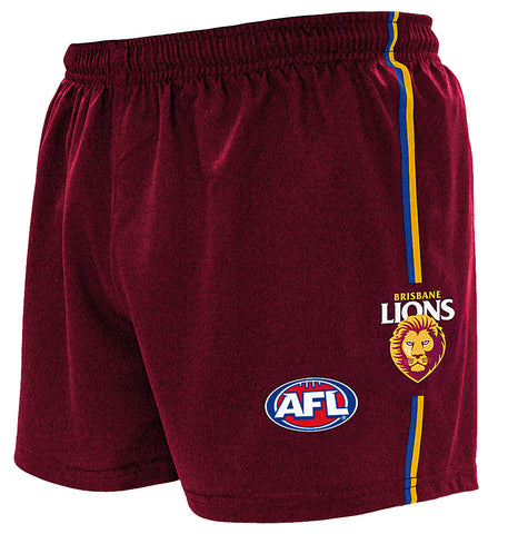 Brisbane Lions Mens Replica Playing Baggy Footy Shorts